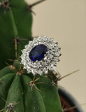 1.65 Carat Diamond and Sapphire Ring