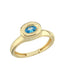 Mavi Taşlı Altın Yüzük