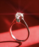 HRD Sertifikalı 1,00 Karat Badem Montür Tektaş Pırlanta Tektaş Yüzük