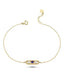 Blue Colored Stone and Pearl Capsule Bracelet