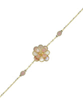 Pembe Beyaz Sedefli Rosella Altın Bileklik