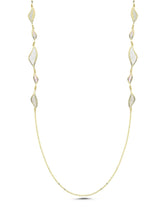 Çift Taraflı Beyaz Midye Altın Kolye