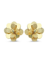 Sarı Çiçek İtalyan Altın Küpe