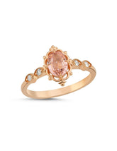 1,09 Karat Pırlantalı Morganit Yüzük