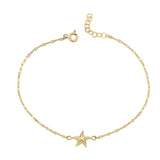 PIRLANT 14 Ayar Altın Boomerang Denizyıldızı Bileklik