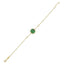 Double-Sided Green and White Mother-of-Pearl Gold Bracelet