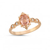 1,09 Karat Pırlantalı Morganit Yüzük