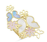 Kelebek ve Çiçekli İtalyan Altın Yüzük