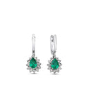 1.62 Carat Diamond and Emerald Earrings