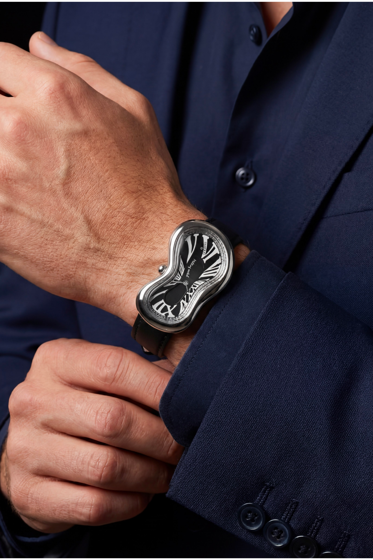 EXAEQUO EX0001.0001 Classic Melting Stainless Steel 316L Black Unisex Kol Saati Ürün ana görseli