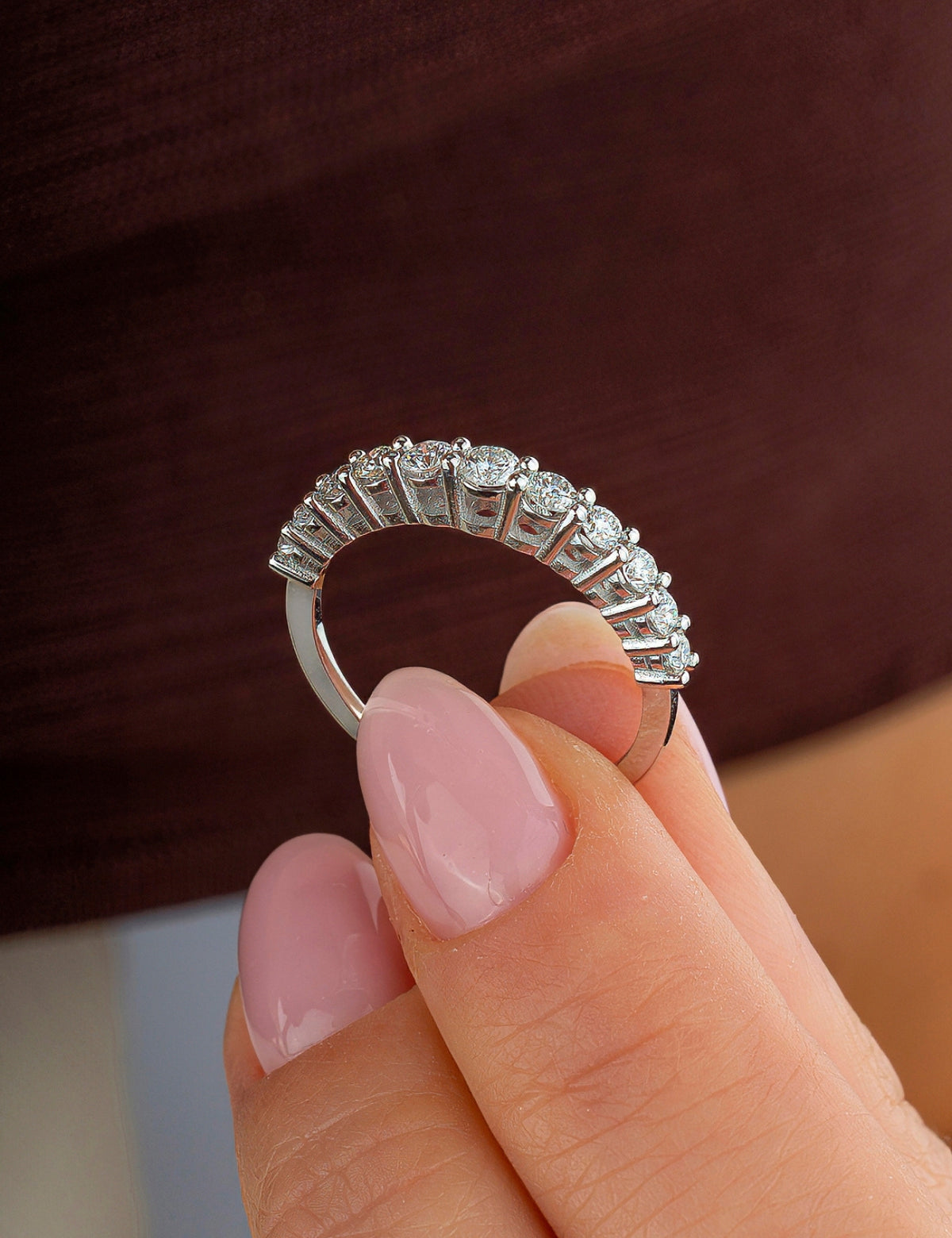 0,50 Karat Yarımtur Pırlanta Yüzük