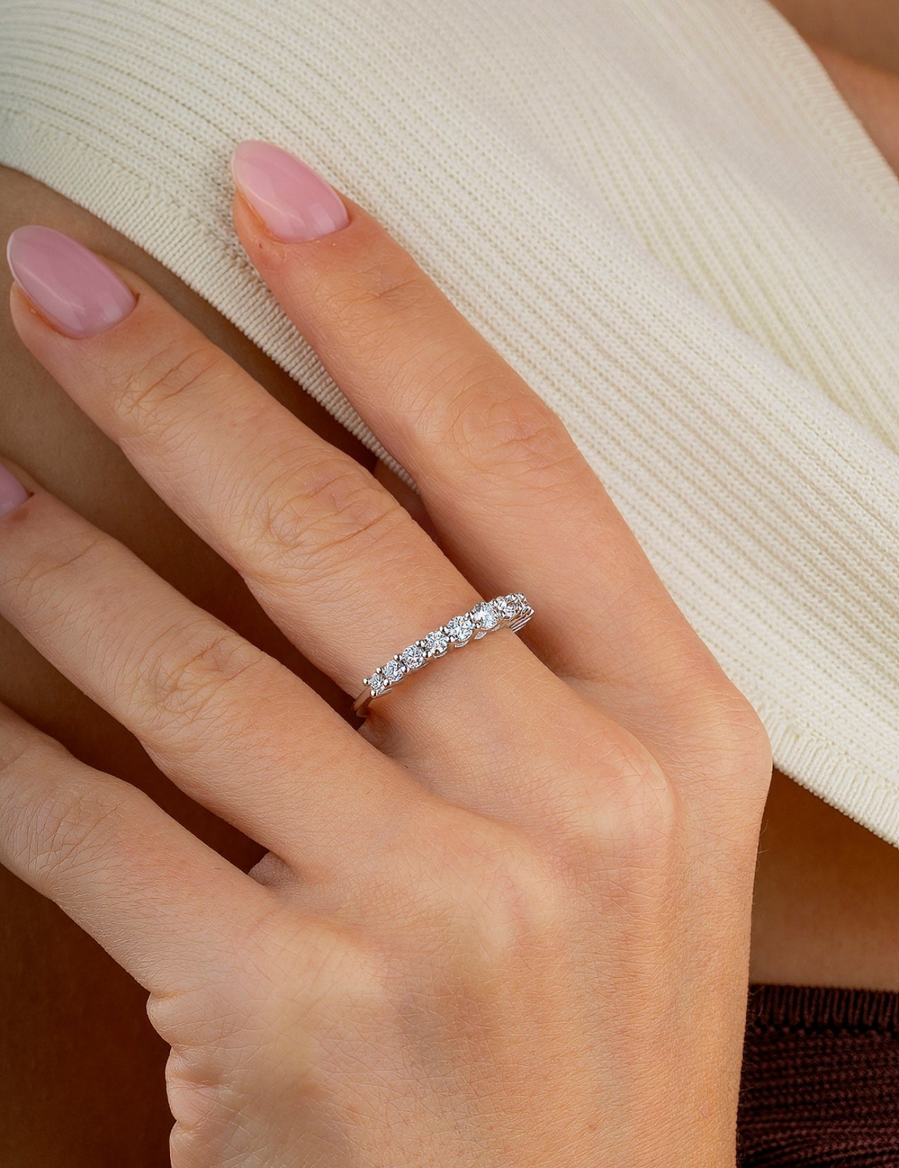 0,50 Karat Yarımtur Pırlanta Yüzük