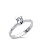 0,25 Karat Kalın Tırnak Montür Tektaş Pırlanta Yüzük