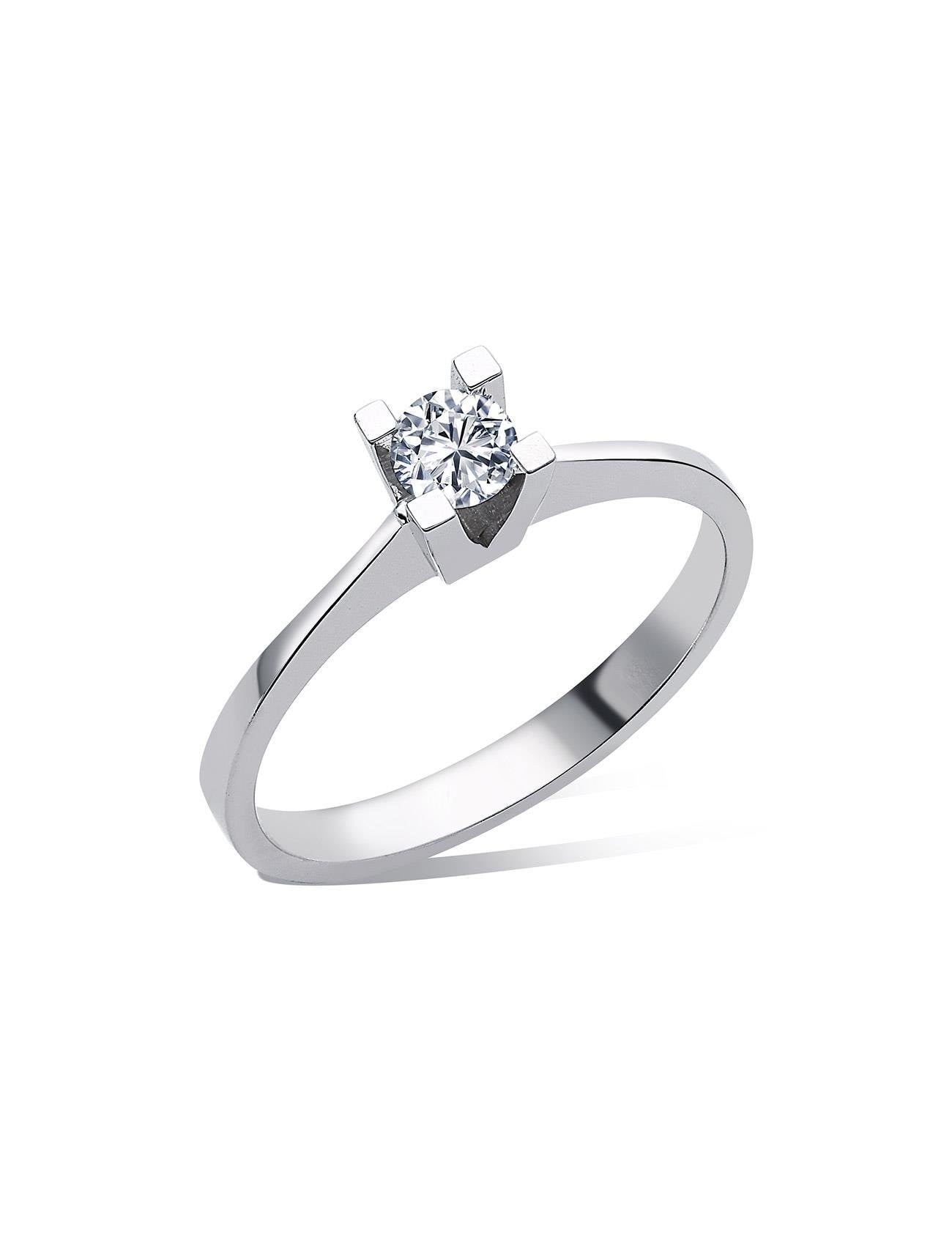 خاتم ألماس سوليتير جريء بوزن 0.20 قيراط Ürün ana görseli