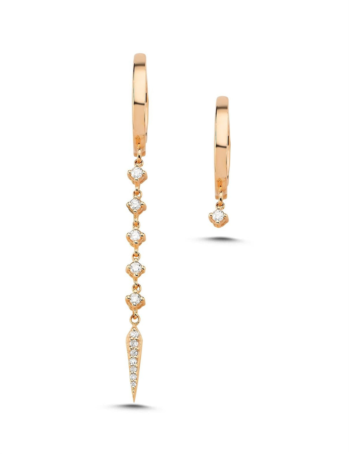 0,14 Karat Pırlantalı Küpe