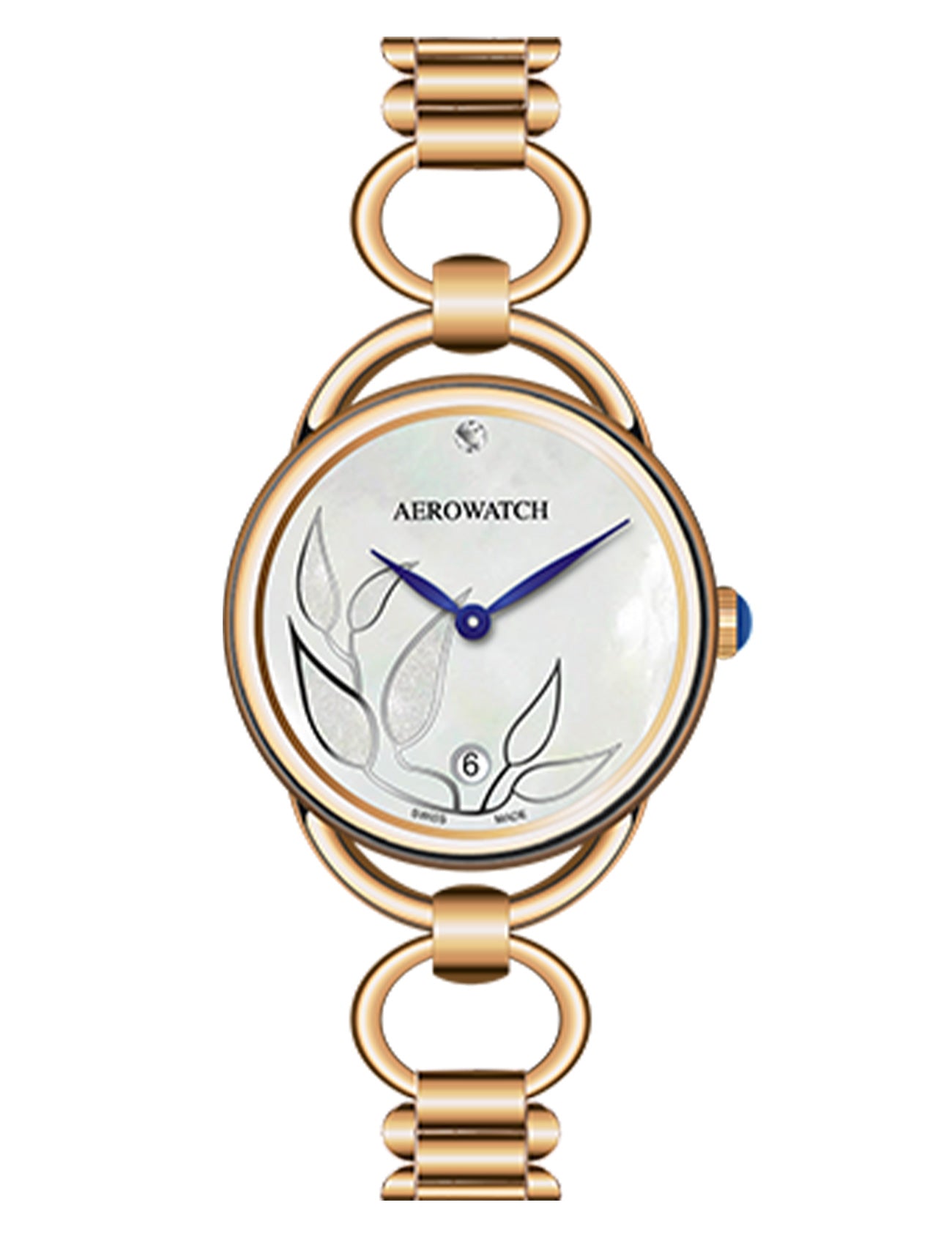 Aerowatch Sensual Classic Kadın Kol Saati Safir Camlı | Pırlant