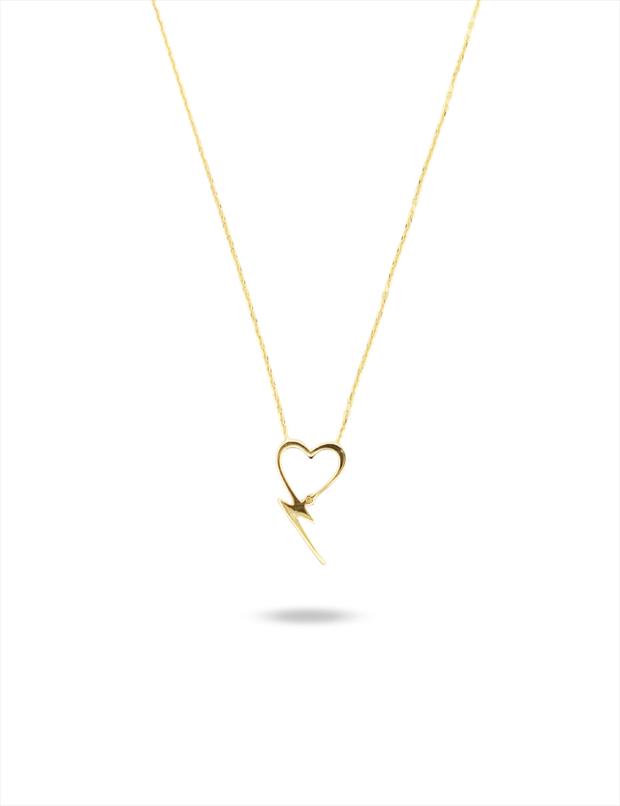 Kalpli Şimşek Altın Kolye