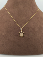 Kar Tanesi Taşlı Altın Kolye