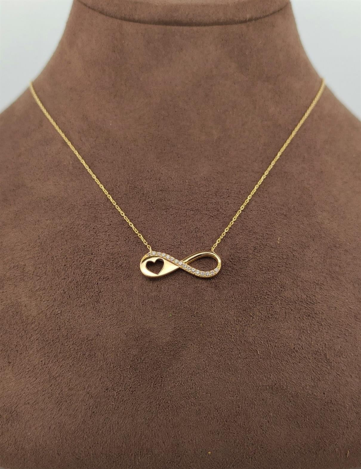 Kalpli Sonsuzluk Altın Kolye