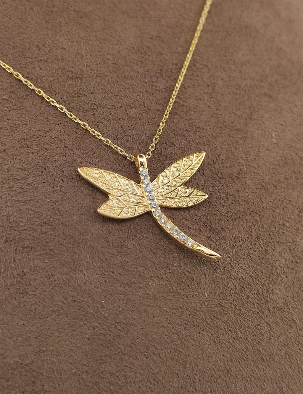 Taşlı Yusufçuk Altın Kolye