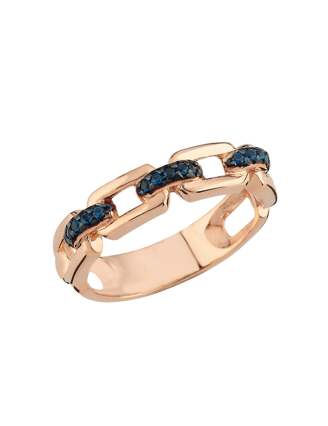 Rose Altın Zincir Figür Yüzük