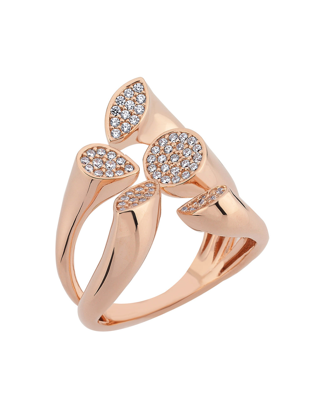 Çiçek Baş/Taşlı Otantik Form Altın Yüzük