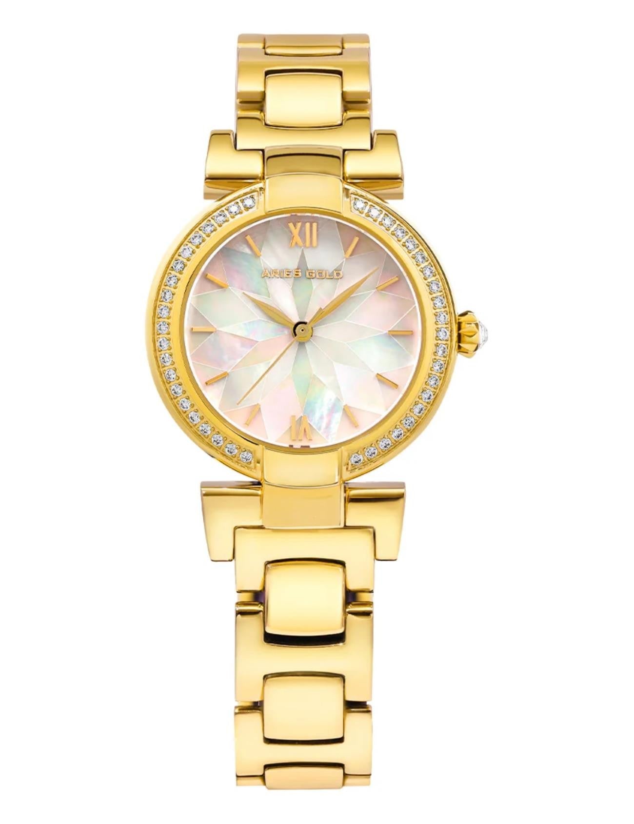 Aries Gold L 5010 Kadın Kol Saati Işıltılı Detay | Pırlant