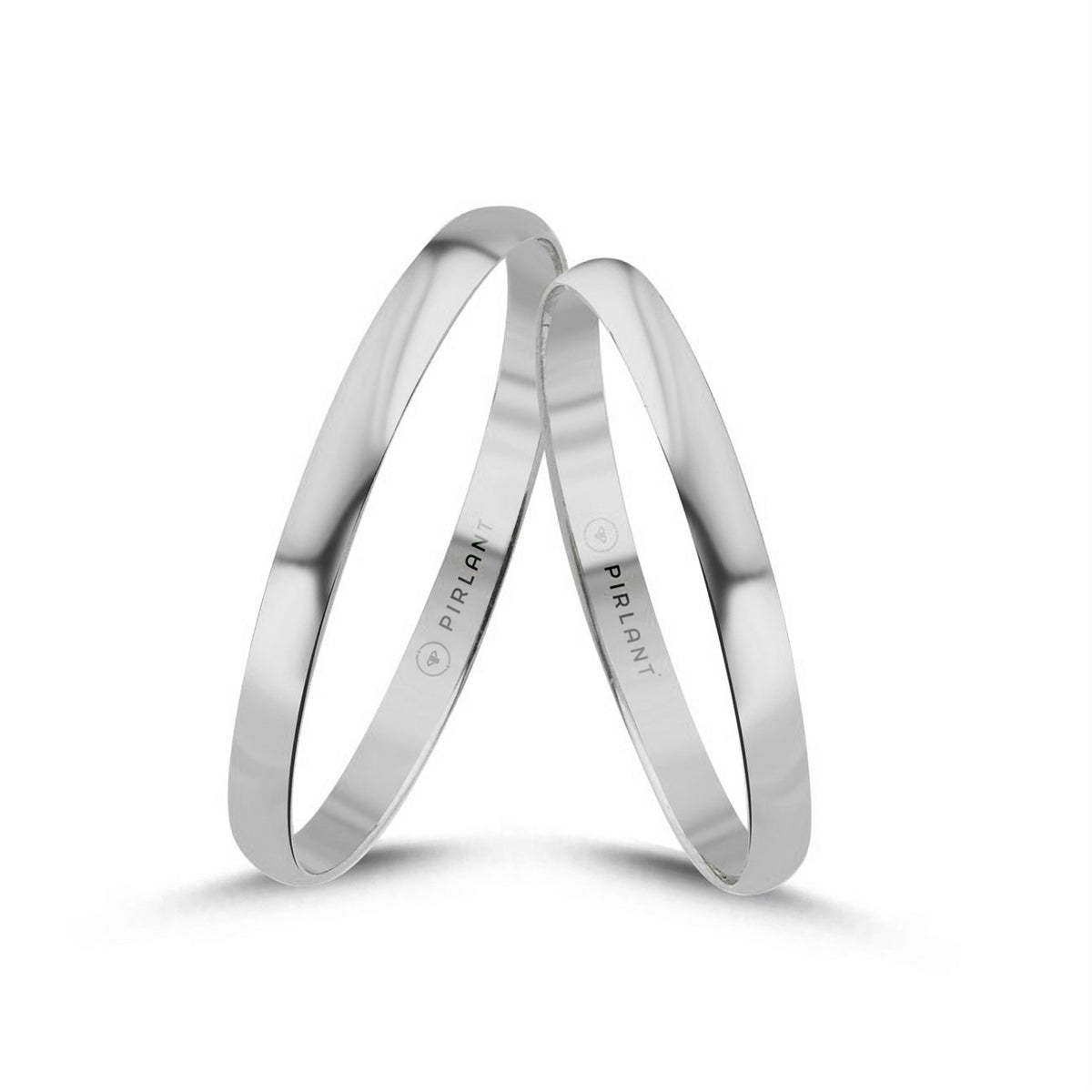 White Gold Wedding Band 2mm