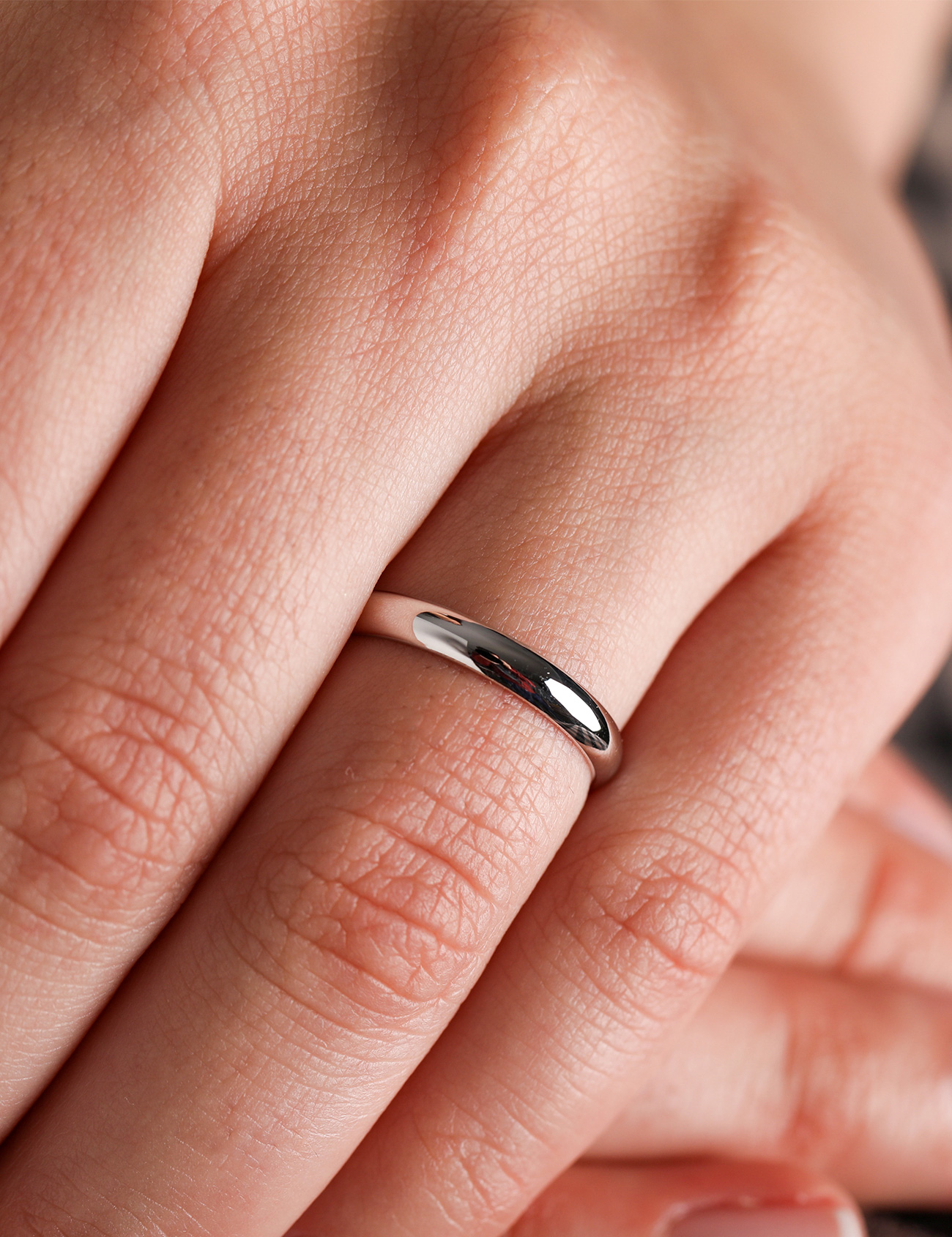 Beyaz Altın Alyans 3mm Ürün ikincil görseli