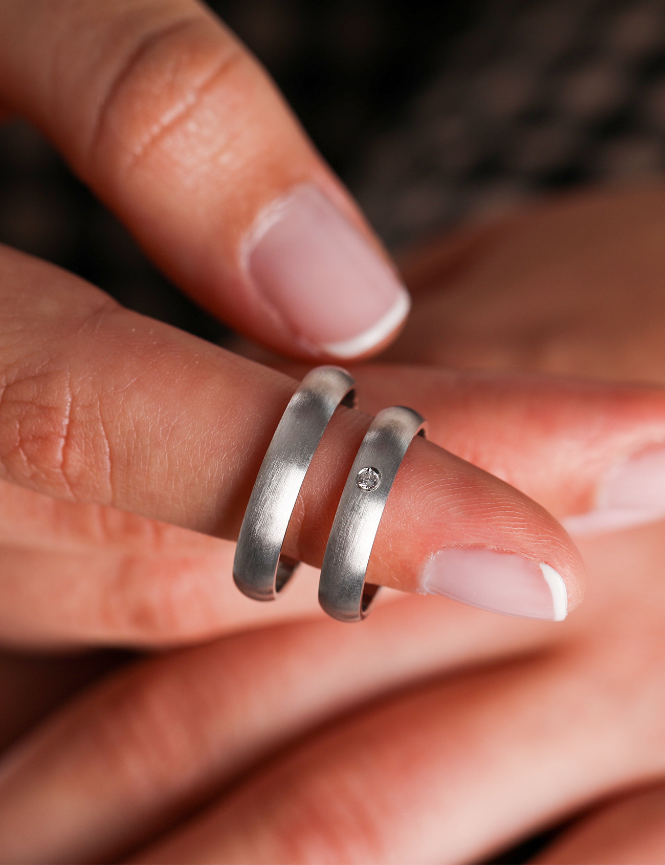 Beyaz Altın Alyans 4mm Ürün ikincil görseli