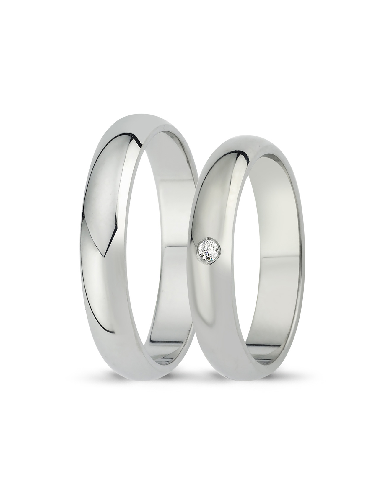 Beyaz Altın Alyans 4mm Ürün ana görseli