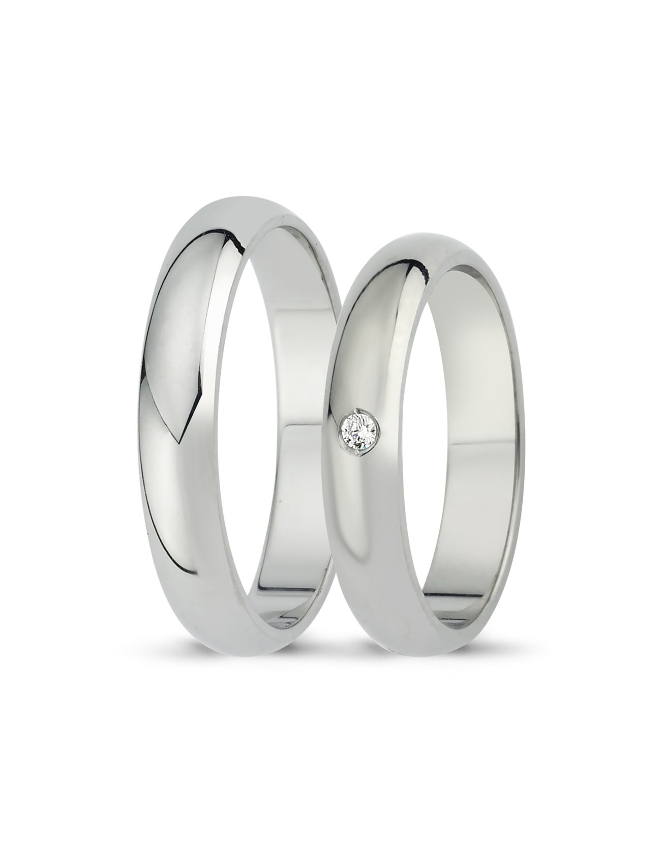 Beyaz Altın Alyans 4mm