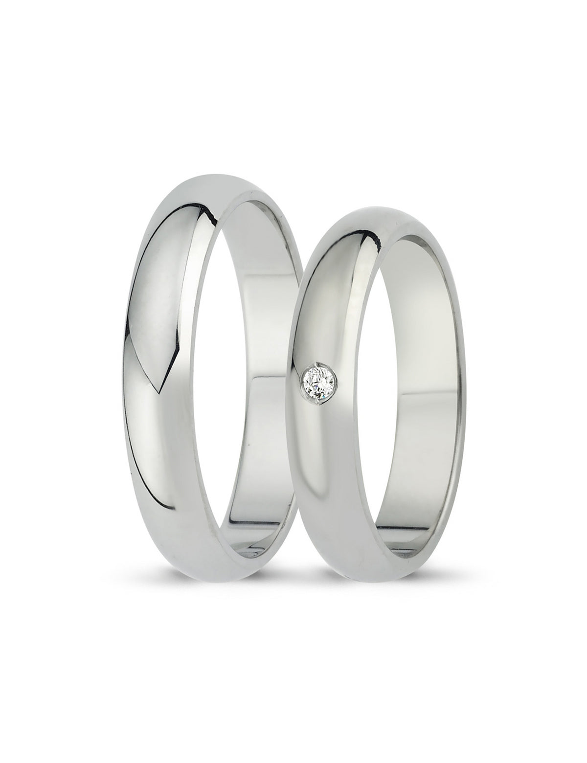 Beyaz Altın Alyans 4mm