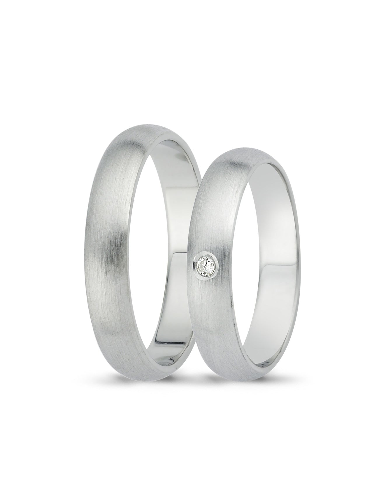 Beyaz Altın Alyans 4mm