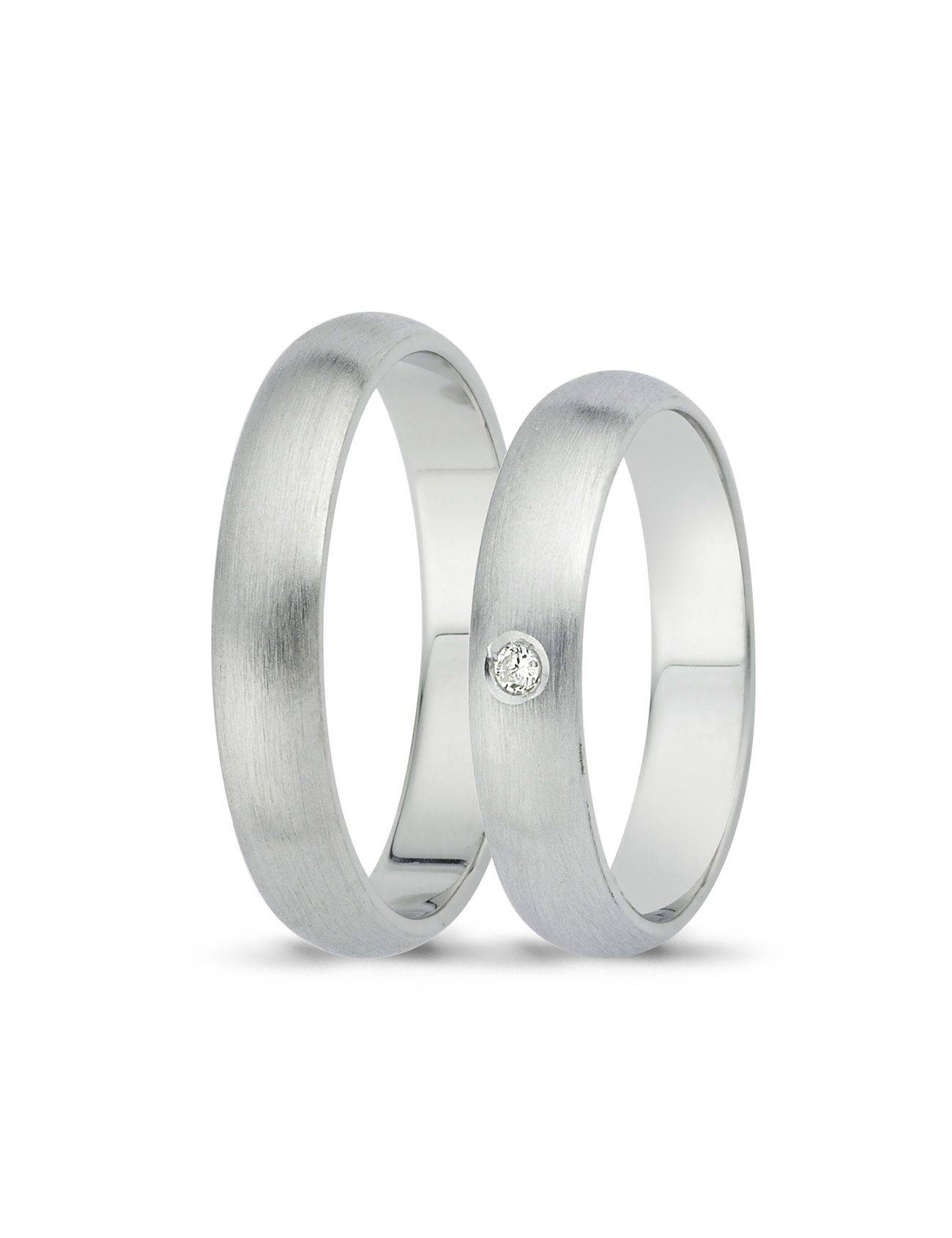 Beyaz Altın Alyans 4mm Ürün ana görseli