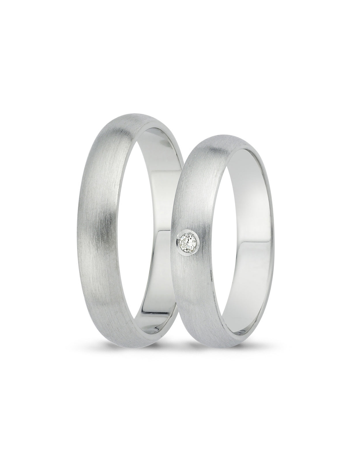 Beyaz Altın Alyans 4mm