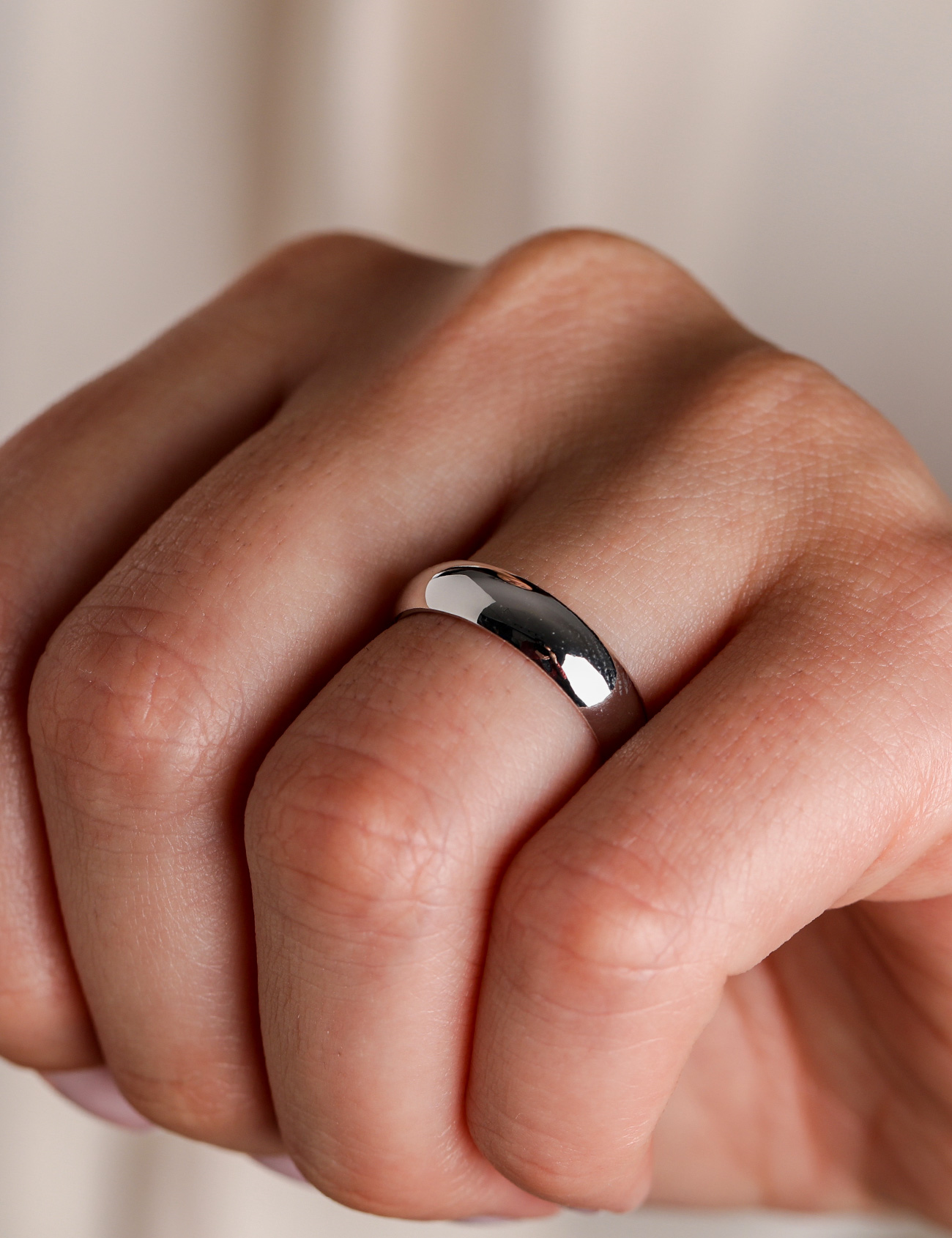 Beyaz Altın Alyans 5mm Ürün ikincil görseli