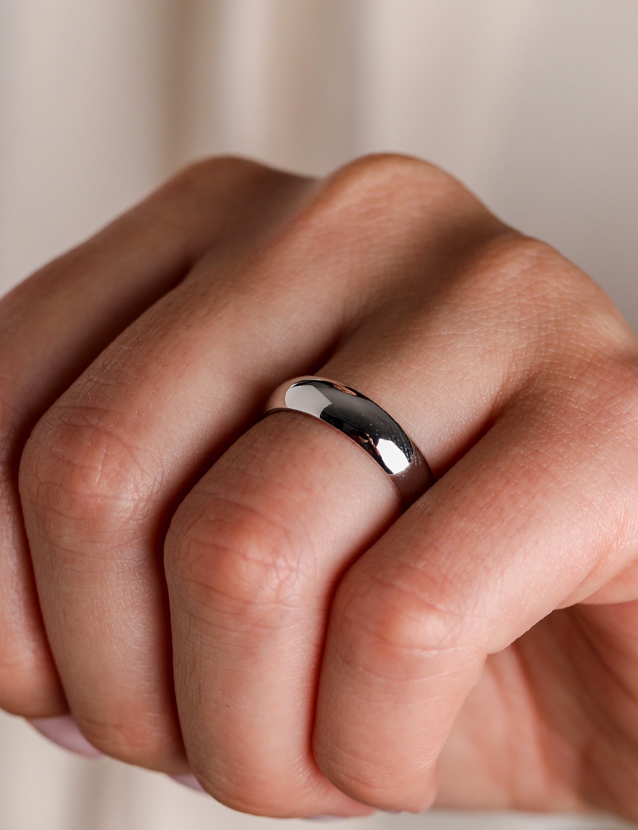 Beyaz Altın Alyans 5mm