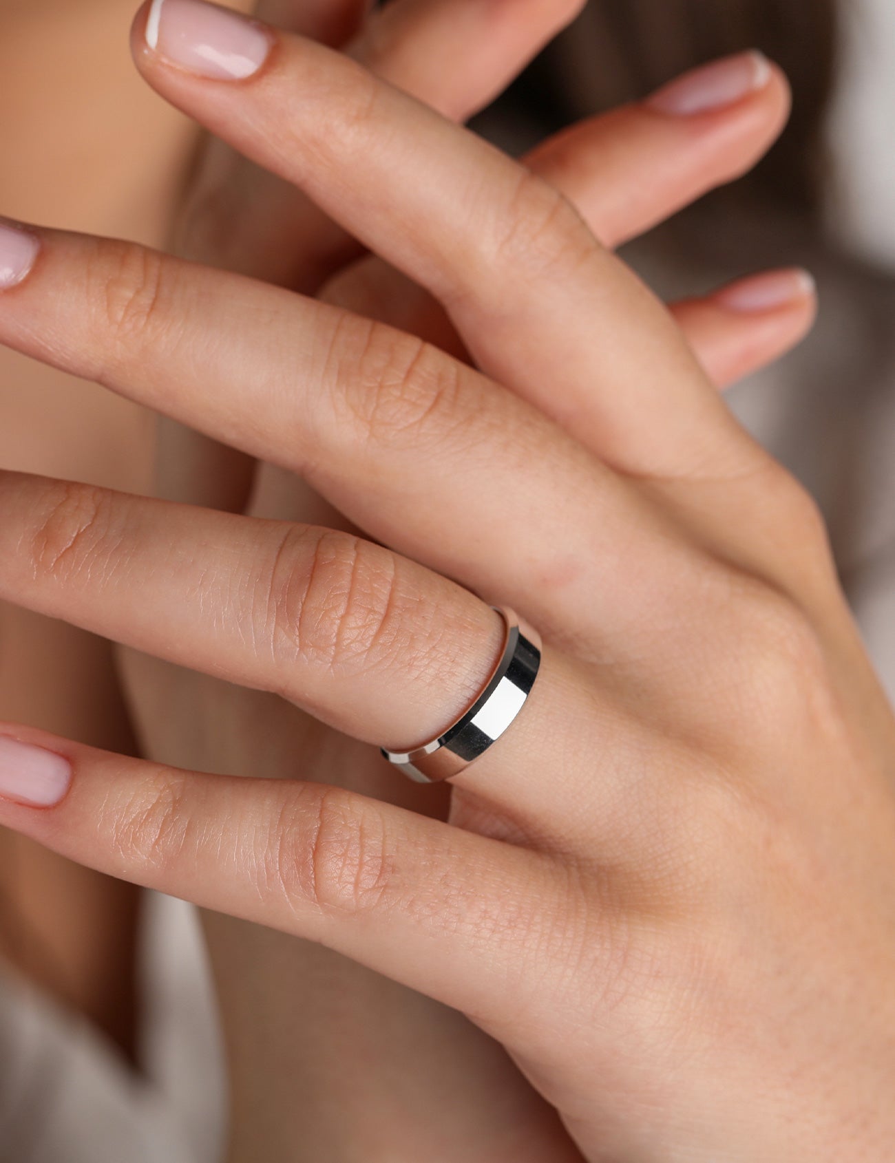 Beyaz Altın Alyans 5mm