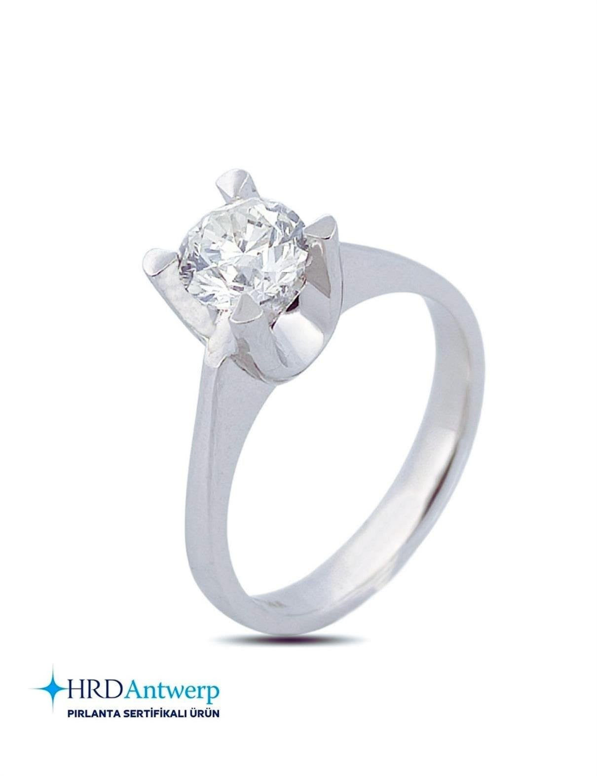 خاتم ألماس سوليتير مرصع بقطعة لوزية الشكل بوزن 1.01 قيراط Ürün ana görseli