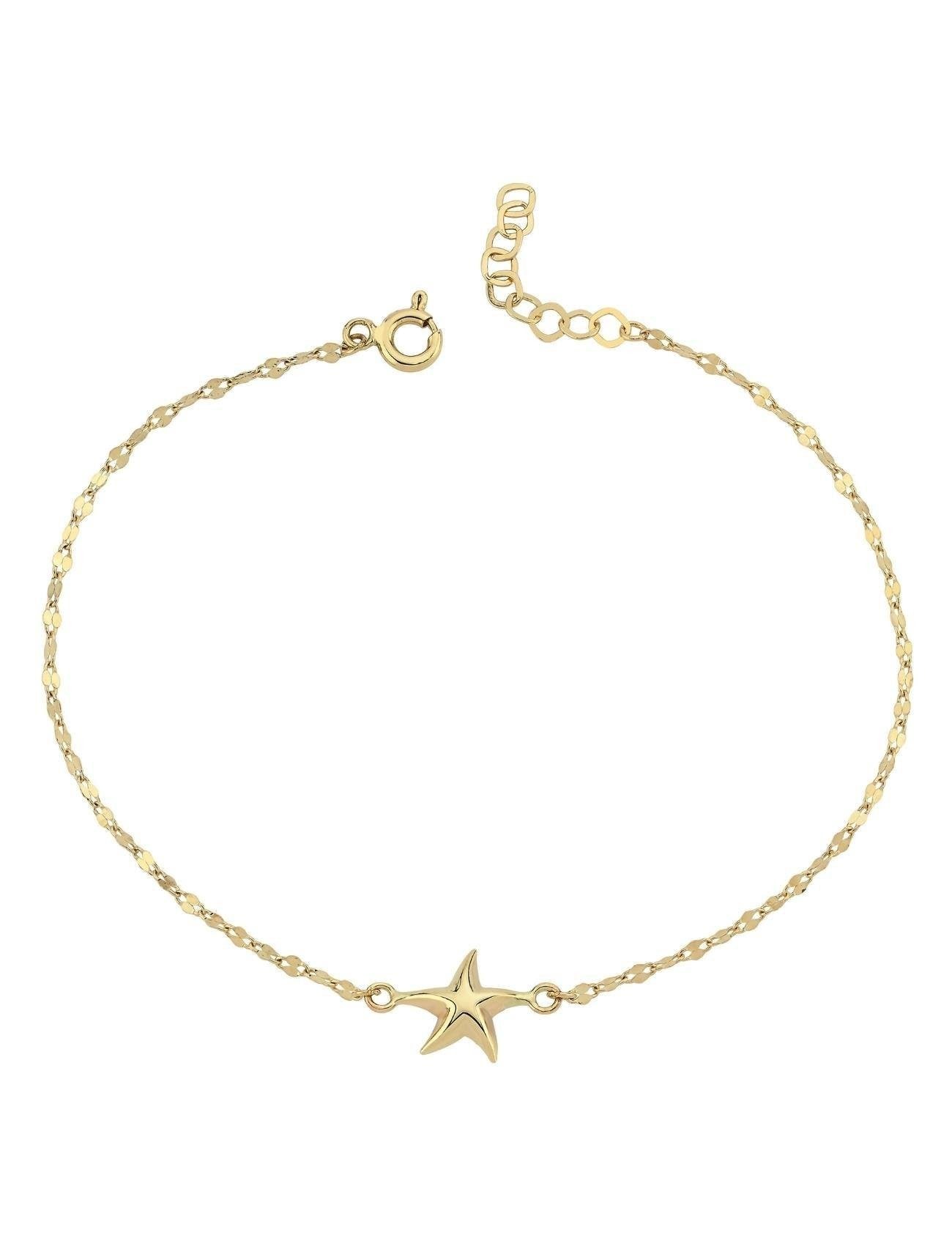 PIRLANT 14 Ayar Altın Boomerang Denizyıldızı Bileklik