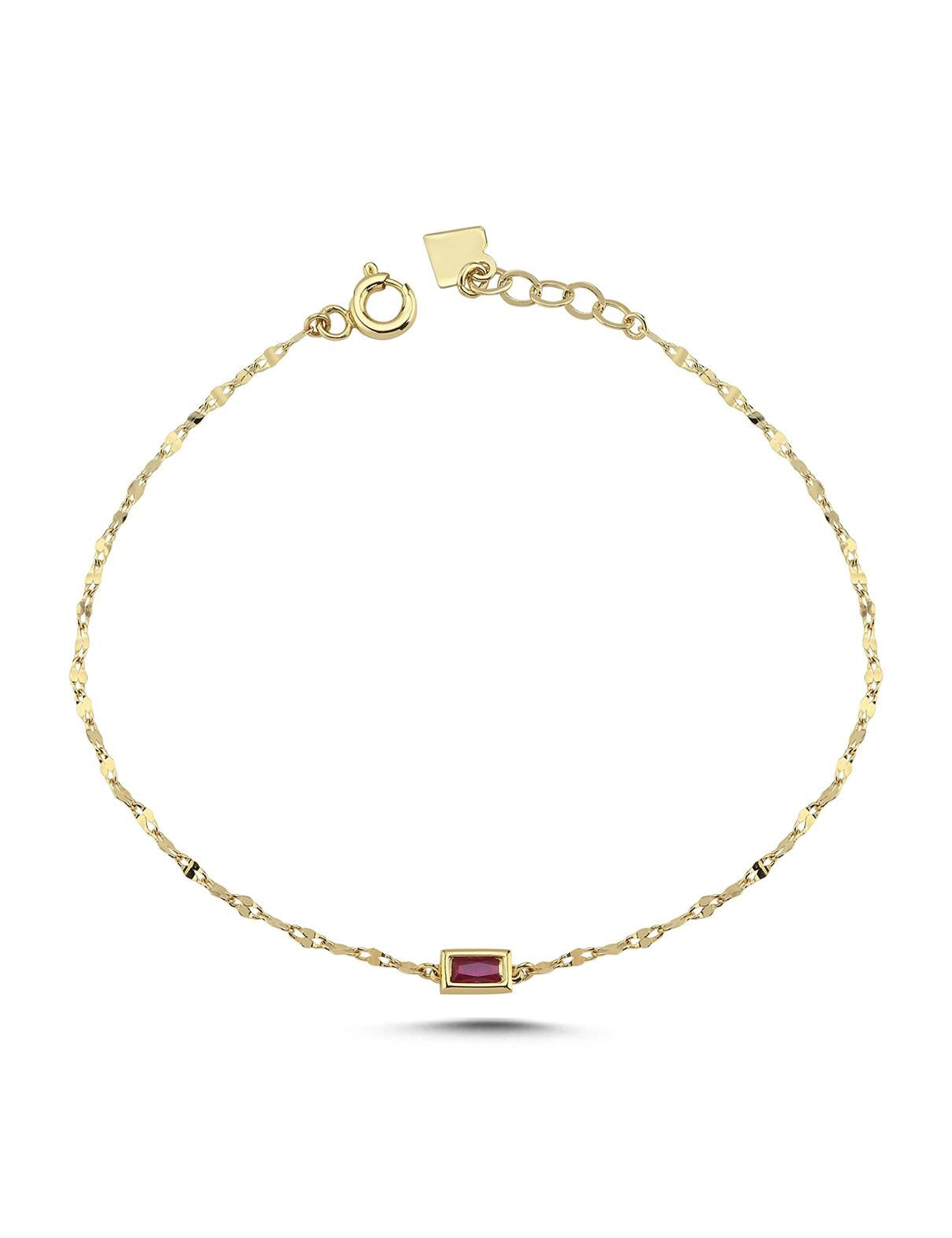 Mor Taşlı Altın Bileklik Ürün ana görseli