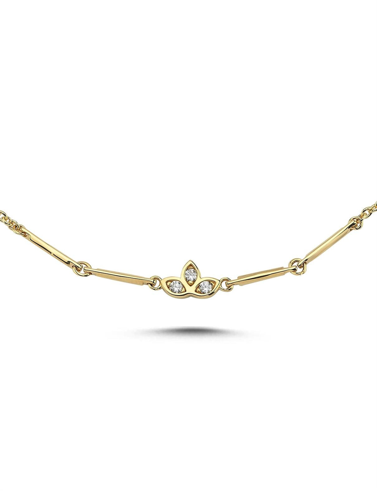 Lotus Taşlı Altın Bileklik
