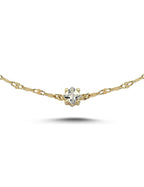 Taşlı Boomerang Altın Bileklik