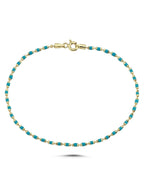 Turkuaz Mineli Altın Bileklik