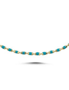 Turkuaz Mineli Altın Bileklik