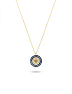 Nazar Boncuğu Taşlı Altın Kolye