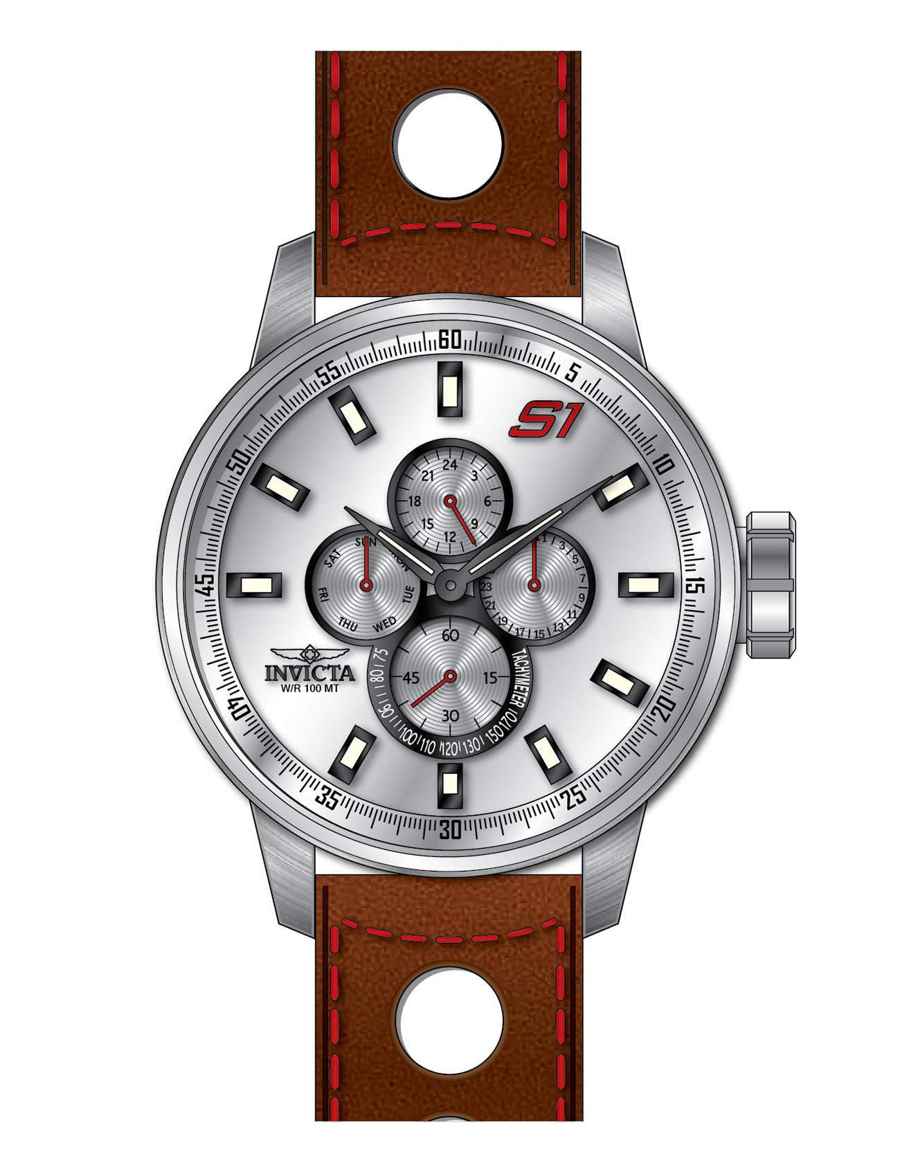 Invicta S1 Rally Unisex Kol Saati Deri Kordon 48 Mm | Pırlant