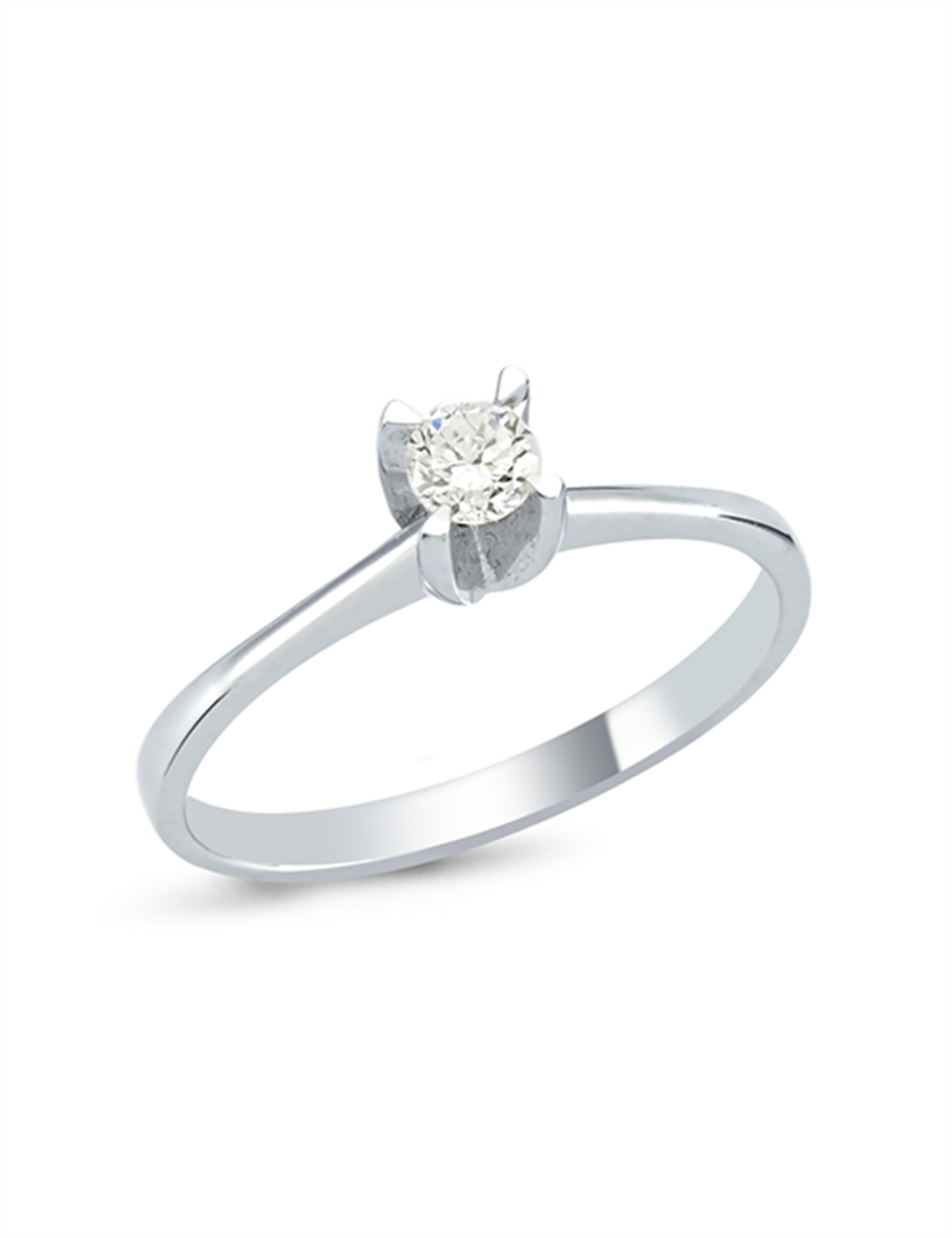 خاتم ألماس سوليتير مرصع بالألماس بوزن 0.20 قيراط بتصميم لوزي Ürün ikincil görseli