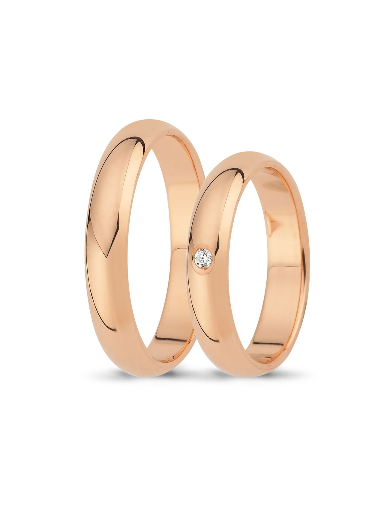 Pembe Altın Alyans 4mm